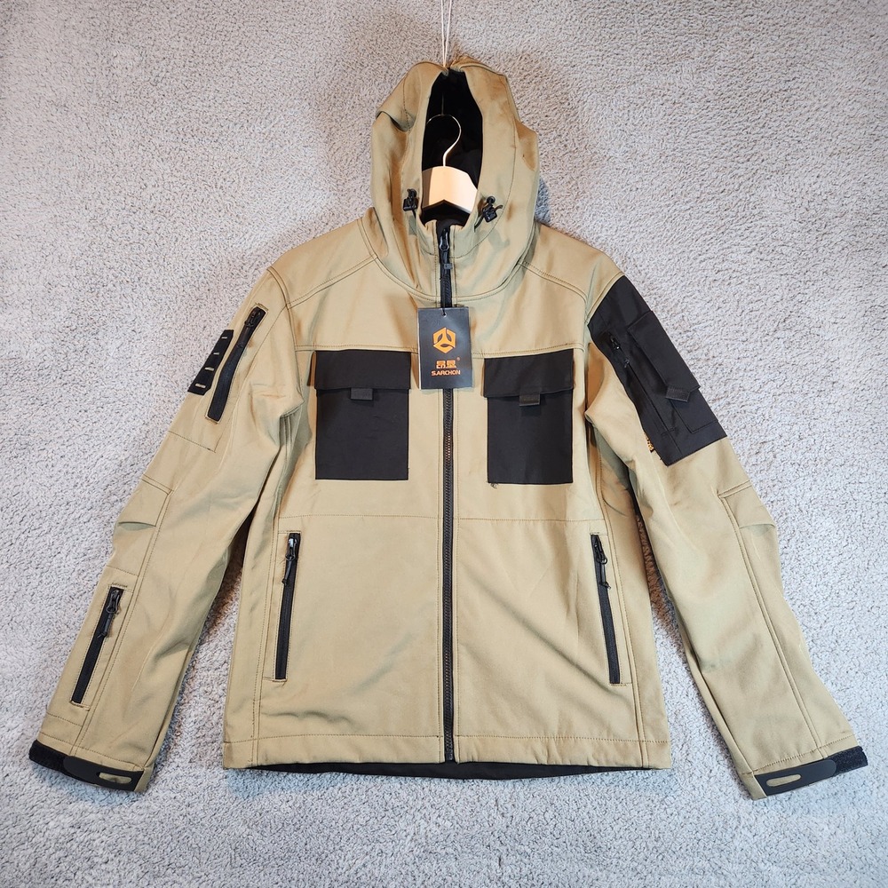 S. archon Full Zip‎ Jacket Men's Medium Hood Tactical Outdoor fashion Streetwear